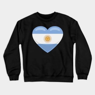 Argentina Flag Heart Crewneck Sweatshirt